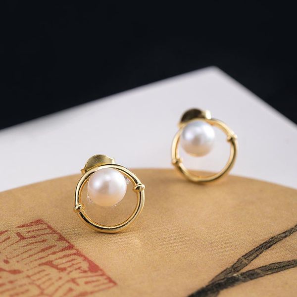 stud vla 925 sterling silver simple fashion geometric pearl earrings 2021 trend korean style round for women, Golden;silver
stud vla 925 sterling silver simple fashion geometric pearl earrings 2021 trend korean style round for women, Golden;silver