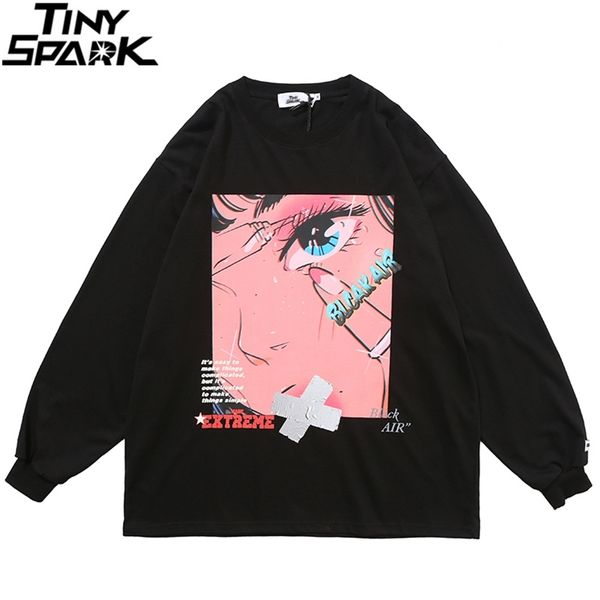 men hip hop oversized t shirt long sleeve streetwear japanese anime girl tshirt harajuku cartoon tees cotton loose 210319, White;black
men hip hop oversized t shirt long sleeve streetwear japanese anime girl tshirt harajuku cartoon tees cotton loose 210319, White;black
