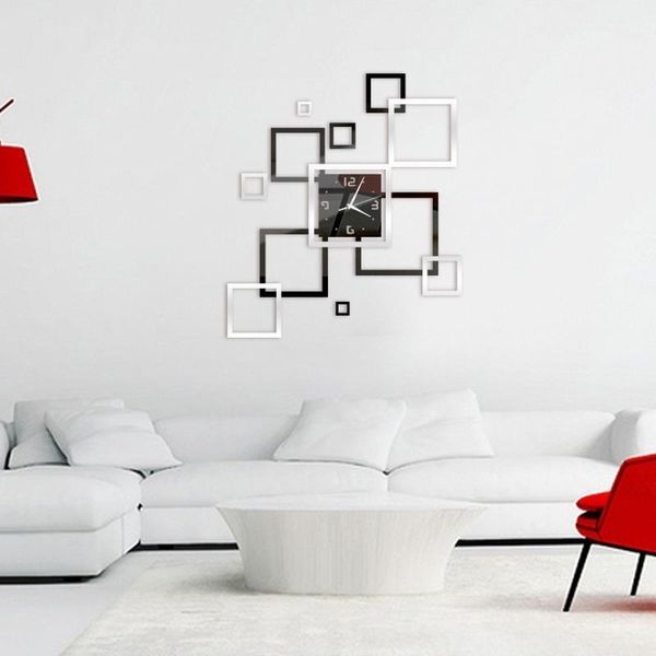 wall clocks living room clock acrylic black silver 3d reloj de pared diy study mute creative 2-color decorative sticker
wall clocks living room clock acrylic black silver 3d reloj de pared diy study mute creative 2-color decorative sticker