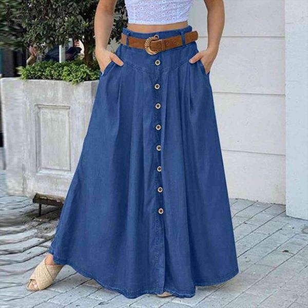 zanzea stylish casual buttons women skirt down faldas saia elegant party jupe spring high wasit solid long, Black
zanzea stylish casual buttons women skirt down faldas saia elegant party jupe spring high wasit solid long, Black