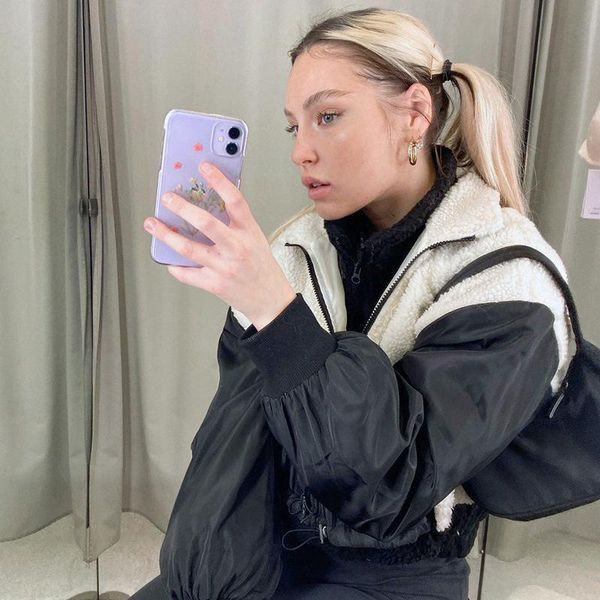 women's jackets lambswool hooded jacket 2021 autumn fashion winter clothes warm harajuku y2k long sleeve oversized sweatshirts, Black;brown
women's jackets lambswool hooded jacket 2021 autumn fashion winter clothes warm harajuku y2k long sleeve oversized sweatshirts, Black;brown