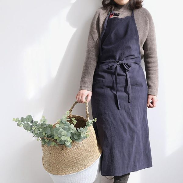 aprons nordic solid color cotton linen apron coffee shops and flower work cleaning woman long waist home clothing
aprons nordic solid color cotton linen apron coffee shops and flower work cleaning woman long waist home clothing