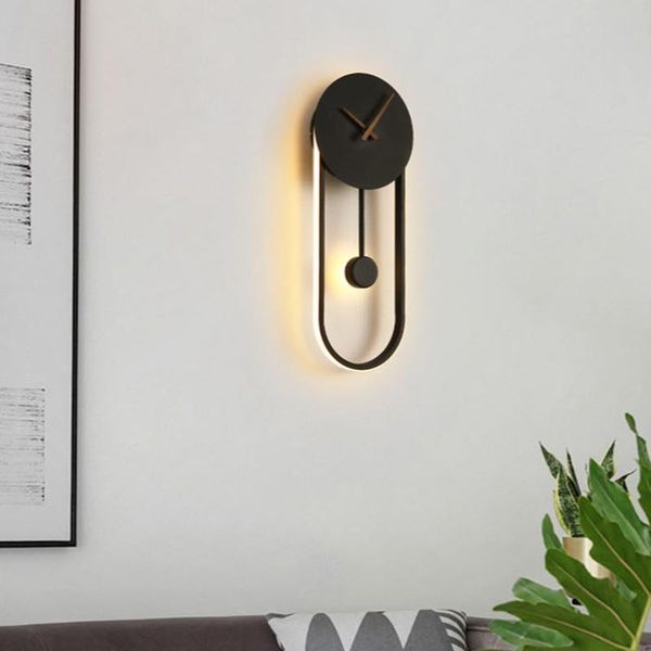 wall lamps lamp led with clock nordic luxury simple and modern for el bedside living room light fixture black gold
wall lamps lamp led with clock nordic luxury simple and modern for el bedside living room light fixture black gold