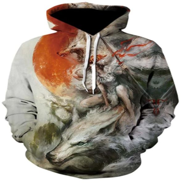 men's hoodies & sweatshirts autumn and winter fashion 3d sweatshirt hoodie with hat printed wolf round neck, Black
men's hoodies & sweatshirts autumn and winter fashion 3d sweatshirt hoodie with hat printed wolf round neck, Black