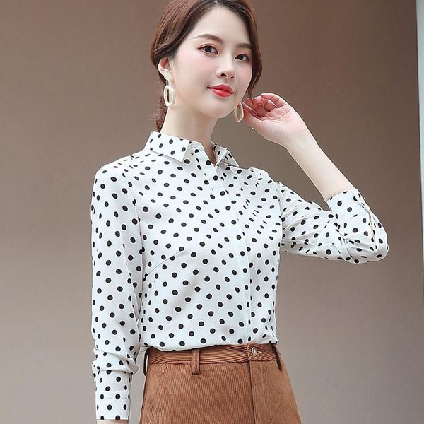 maternity & tees elegant shirt women fashion dot long sleeve chiffon blouses office ladies temperament casual work clothes, White
maternity & tees elegant shirt women fashion dot long sleeve chiffon blouses office ladies temperament casual work clothes, White