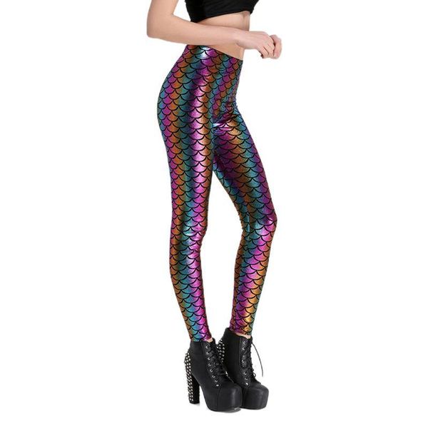 women plus size glitter fish scale leggings liquid wet look metallic tight pants women's, Black
women plus size glitter fish scale leggings liquid wet look metallic tight pants women's, Black