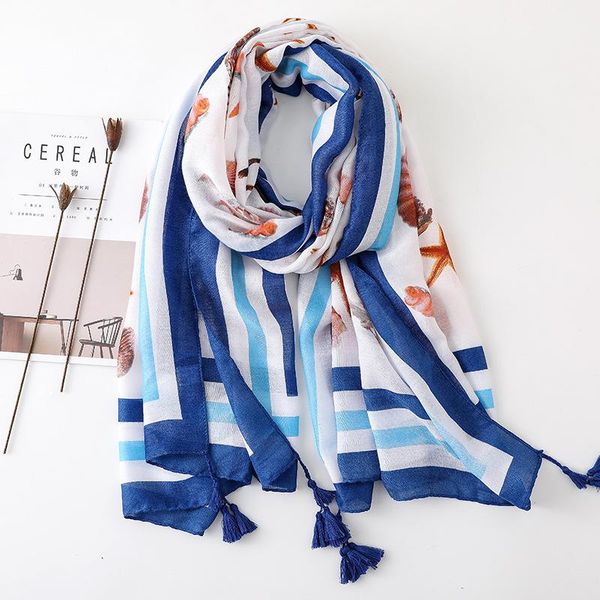 scarves yishine beautiful sea shell prints with tassel scarf shawls for women girl summer wraps beach shawl lady, Blue;gray
scarves yishine beautiful sea shell prints with tassel scarf shawls for women girl summer wraps beach shawl lady, Blue;gray
