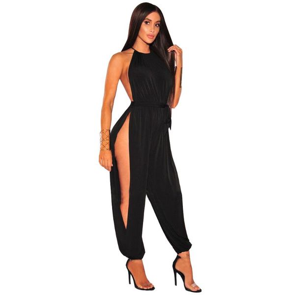 women's jumpsuits & rompers beach style sleeveless halter lady side high slit design lace-up loose, Black;white
women's jumpsuits & rompers beach style sleeveless halter lady side high slit design lace-up loose, Black;white