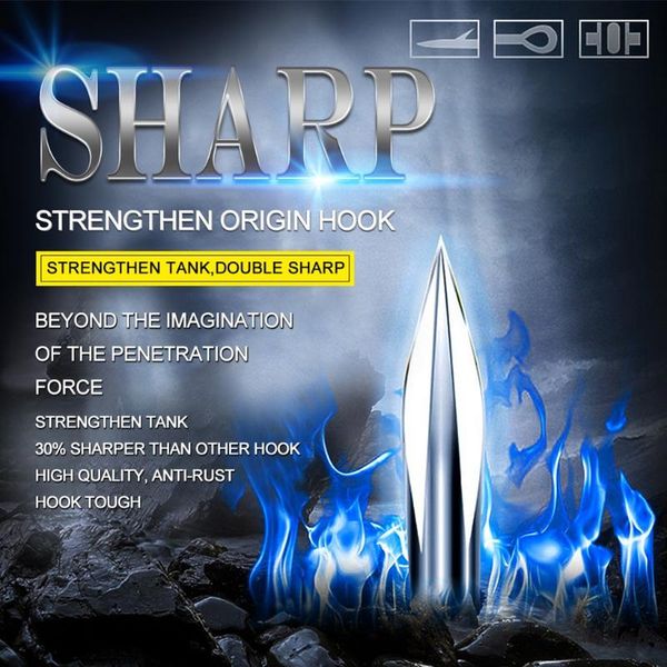 fishing hooks h053 20 pcs high-carbon steel super sharp 2# 4# 6# 8# 10# high strength fishhook tackle
fishing hooks h053 20 pcs high-carbon steel super sharp 2# 4# 6# 8# 10# high strength fishhook tackle
