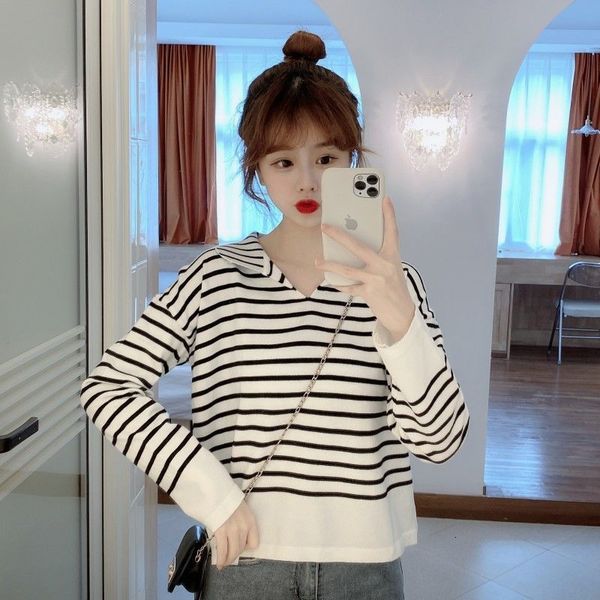 women's sweaters blouses pull hiver turtlenecks cross stripes women's blouse autumn and winter femme chandails 831k, White;black
women's sweaters blouses pull hiver turtlenecks cross stripes women's blouse autumn and winter femme chandails 831k, White;black
