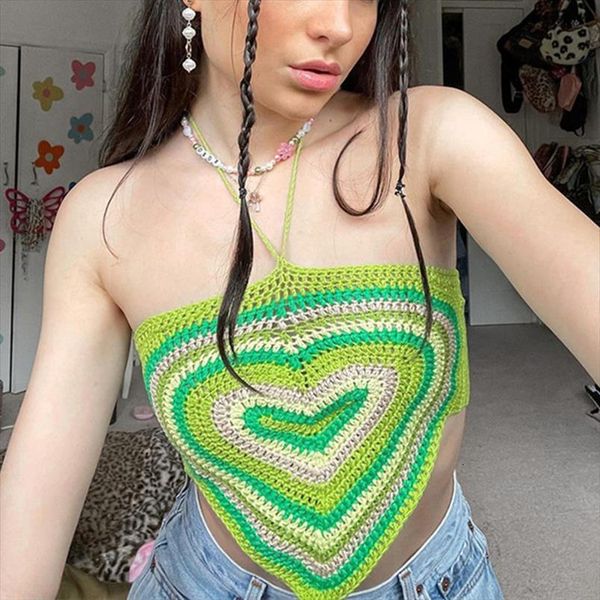 heart y2k halter neck women tanks crop bandage summer green sleeveless backless vintage knit off shoulder tank, White
heart y2k halter neck women tanks crop bandage summer green sleeveless backless vintage knit off shoulder tank, White