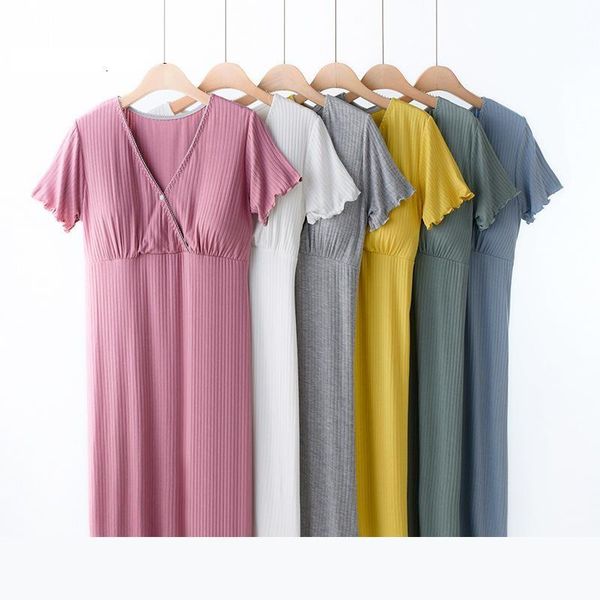 maternity dresses pregnant dress comfy modal nightdress breastfeeding homewear for women nightgown pajamas nursing, White
maternity dresses pregnant dress comfy modal nightdress breastfeeding homewear for women nightgown pajamas nursing, White