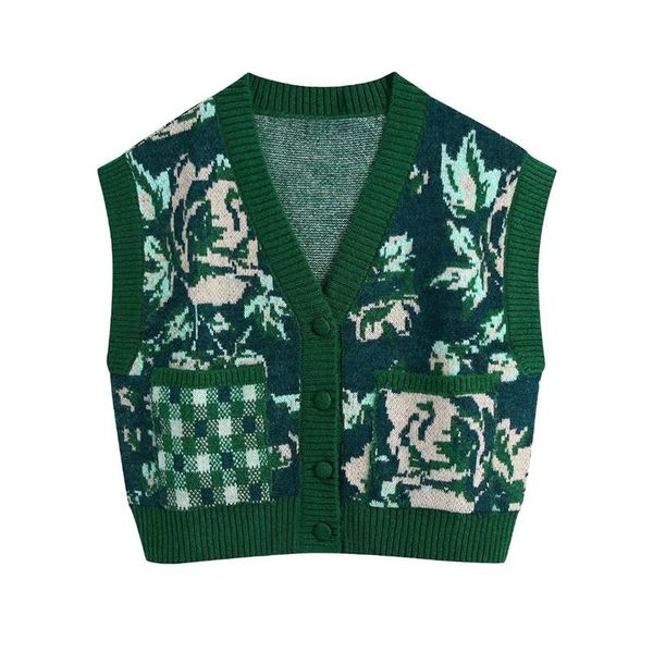 women's vests woman elegant loose v neck short knitted vest 2021 autumn female embroidery cropped button ladies patchwork knitwear, Black;white
women's vests woman elegant loose v neck short knitted vest 2021 autumn female embroidery cropped button ladies patchwork knitwear, Black;white