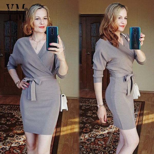 2021yornmona elegant batwing sleeve v neck knitted white dress 2021 autumn winter vintage women dress sash ladies office dress, Black;gray
2021yornmona elegant batwing sleeve v neck knitted white dress 2021 autumn winter vintage women dress sash ladies office dress, Black;gray