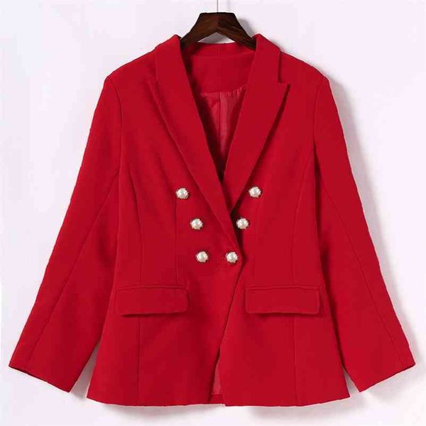 elegant notched women red blazer long sleeve double breasted office ladies jacket autumn winter blazers outerwear female 210524, White;black
elegant notched women red blazer long sleeve double breasted office ladies jacket autumn winter blazers outerwear female 210524, White;black