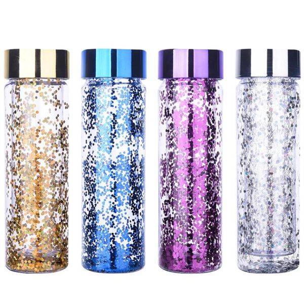 sports water bottle double-layer vacuum cup plastic kettle with sequined for outdoor camping office cycling
sports water bottle double-layer vacuum cup plastic kettle with sequined for outdoor camping office cycling