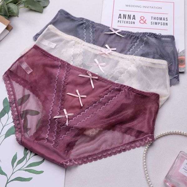panties lace seamless women's underpants bow breathable transparent underwear low waist lingerie comfort breifs, Black;white
panties lace seamless women's underpants bow breathable transparent underwear low waist lingerie comfort breifs, Black;white