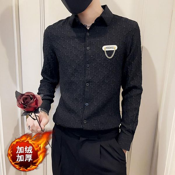 men's casual shirts men fleece warm shirt autumn winter male fashion long sleeve business big size solid color thick s-3xl, White;black
men's casual shirts men fleece warm shirt autumn winter male fashion long sleeve business big size solid color thick s-3xl, White;black