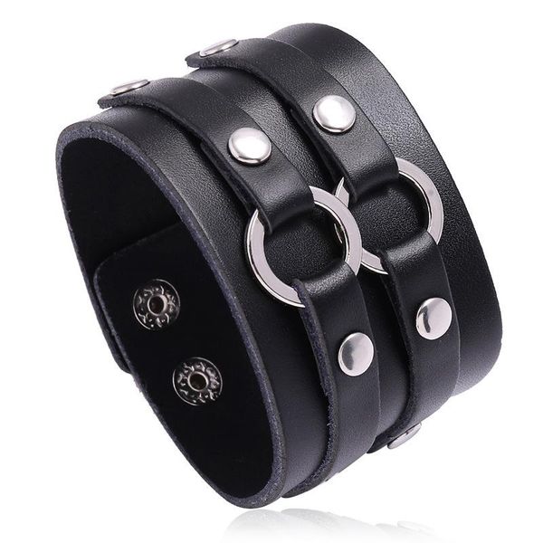 charm bracelets punk men chic bracelet 5cm wide wrap bangle genuine leather layer crafts cuff jewelry accessories pulsera hombre, Golden;silver
charm bracelets punk men chic bracelet 5cm wide wrap bangle genuine leather layer crafts cuff jewelry accessories pulsera hombre, Golden;silver
