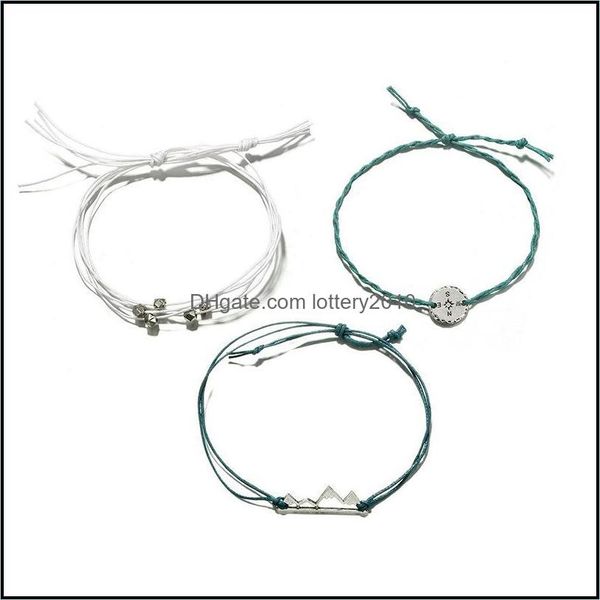 link bracelets jewelrylink chain 3 pieces/set of bohemian wax thread beaded rope compass hollow mountain bracelet link party jewelry gift, Black
link bracelets jewelrylink chain 3 pieces/set of bohemian wax thread beaded rope compass hollow mountain bracelet link party jewelry gift, Black