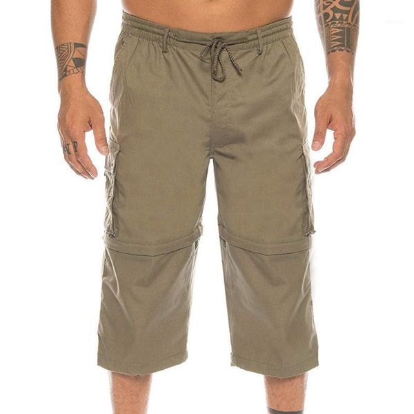 men clothing 2021 brand detachable sports shorts summer casual multi pockets jogger knee-length mens men's, White;black 
men clothing 2021 brand detachable sports shorts summer casual multi pockets jogger knee-length mens men's, White;black