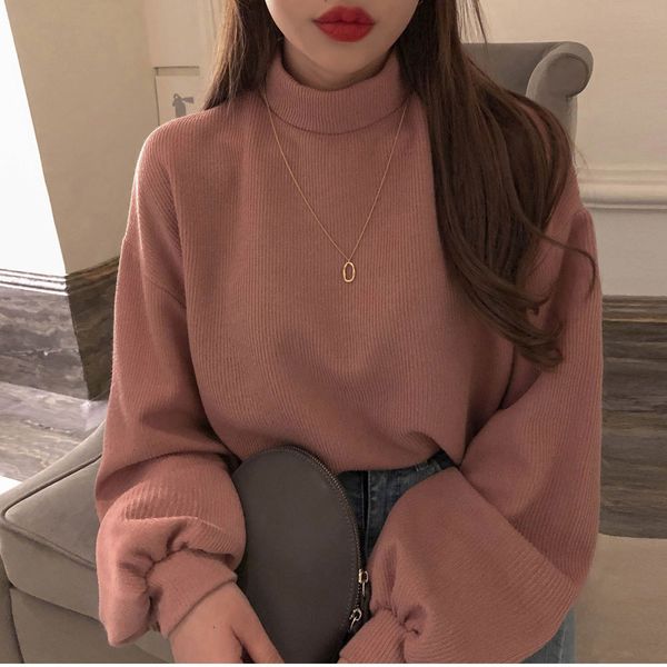 hoodies korean autumn winter turtleneck women sweatshirts lantern sleeve loose vestidos streetwear pull femme casual hoodies ldns f5kr, Black
hoodies korean autumn winter turtleneck women sweatshirts lantern sleeve loose vestidos streetwear pull femme casual hoodies ldns f5kr, Black