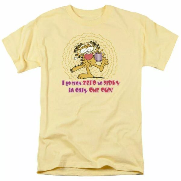 Garfield From Zero To Perky T Shirt Mens Licensed Jim Davis Comics Tee Banana, White;black
Garfield From Zero To Perky T Shirt Mens Licensed Jim Davis Comics Tee Banana, White;black