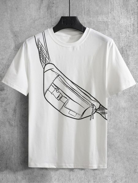men bag print tee n8ay#, White;black
men bag print tee n8ay#, White;black
