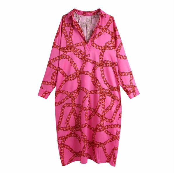 evfer women fashion chain print za red long dresses female casual turn-down collar sleeve spring loose dress chic 210421, Black;gray
evfer women fashion chain print za red long dresses female casual turn-down collar sleeve spring loose dress chic 210421, Black;gray