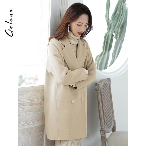 women's wool & blends 100% coat female autumn jacket women double side woolen coats korean long jackets casaco feminino my4171, Black
women's wool & blends 100% coat female autumn jacket women double side woolen coats korean long jackets casaco feminino my4171, Black