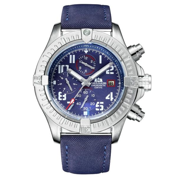 wristwatches automatic self wind luminous mechanical canvas style genuine black blue leather multifunction date month sport men watch, Slivery;brown
wristwatches automatic self wind luminous mechanical canvas style genuine black blue leather multifunction date month sport men watch, Slivery;brown