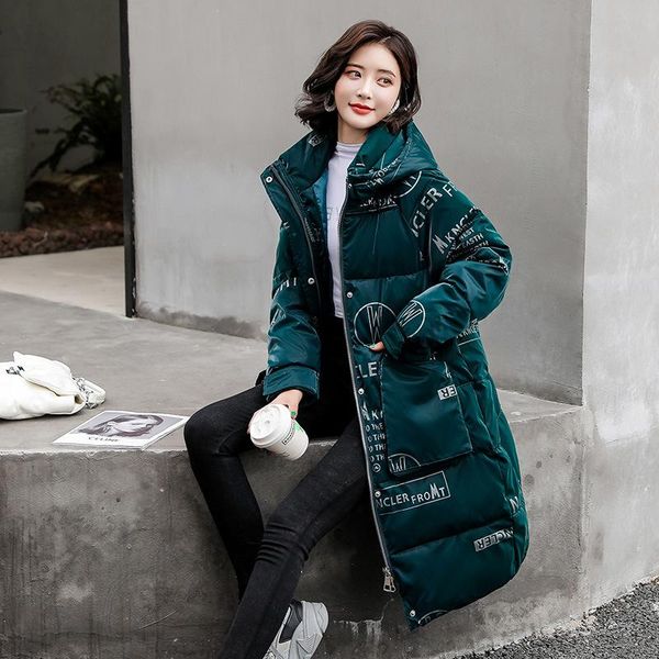 women's down & parkas the glossy printing letters cotton-padded jacket in 2021 cotton long winter ins thick coat, Black
women's down & parkas the glossy printing letters cotton-padded jacket in 2021 cotton long winter ins thick coat, Black