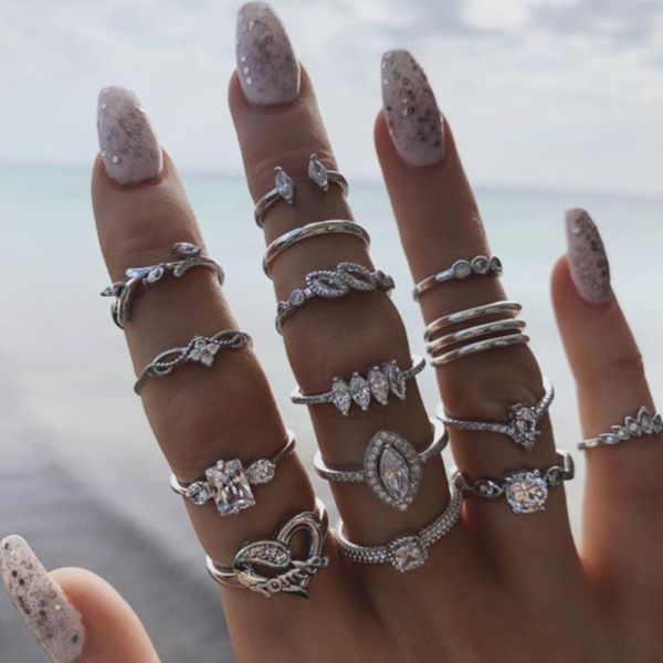 cluster rings starose 15 pcs/set retro leaf big crystal heart finger set female open joint ring toe knuckle for women body jewelry, Golden;silver
cluster rings starose 15 pcs/set retro leaf big crystal heart finger set female open joint ring toe knuckle for women body jewelry, Golden;silver
