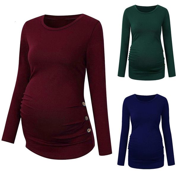 maternity pajamas and home wear autumn tshirt side button solid pregnancy comfortable long sleeve maternity clothes for pregnant women, White
maternity pajamas and home wear autumn tshirt side button solid pregnancy comfortable long sleeve maternity clothes for pregnant women, White
