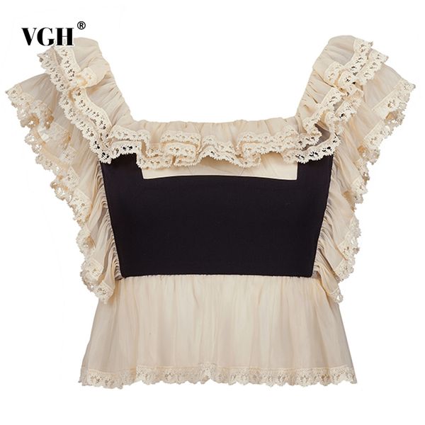 elegant hit color shirt for women square collar sleeveless patchwork lace loose blouses female summer fashion tide 210507, White
elegant hit color shirt for women square collar sleeveless patchwork lace loose blouses female summer fashion tide 210507, White