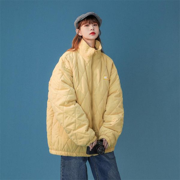 women's jackets milk yellow cotton clothes chic korean style winter thickened lingge coat 2021 oversize stand collar, Black;brown
women's jackets milk yellow cotton clothes chic korean style winter thickened lingge coat 2021 oversize stand collar, Black;brown