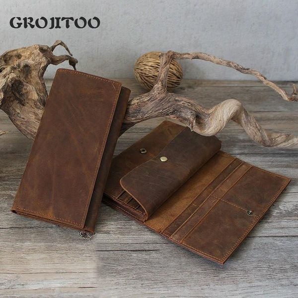 long wallet vintage genuine leather men crazy horse thin slight hand male clutch phone bag purse pocket mens gift wallets, Red;black
long wallet vintage genuine leather men crazy horse thin slight hand male clutch phone bag purse pocket mens gift wallets, Red;black