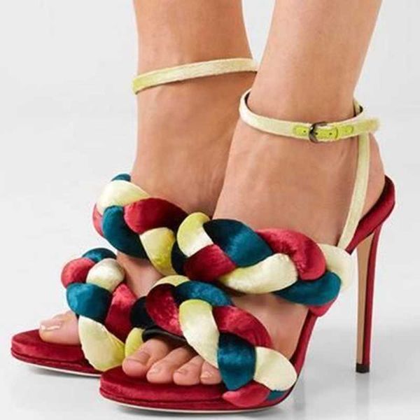dress shoes ankle strap braiding summer sandals open toe high heel women customized big size 44, Black
dress shoes ankle strap braiding summer sandals open toe high heel women customized big size 44, Black