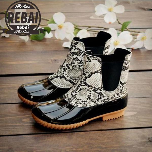 ankle boots for women leopard winter waterproof rain female shoes square heel booties, Black
ankle boots for women leopard winter waterproof rain female shoes square heel booties, Black