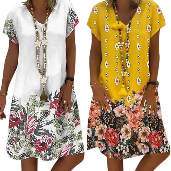 womens dress women summer fashion casual v neck floral print loose short sleeve plus size white ladies, Black;gray
womens dress women summer fashion casual v neck floral print loose short sleeve plus size white ladies, Black;gray
