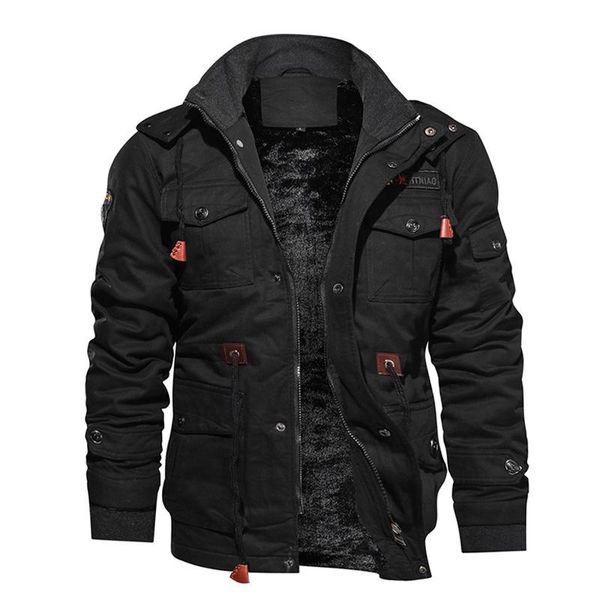 military thickened fleece jacket men's winter casual hooded coat cotton windbreaker parka men jackets, Black;brown
military thickened fleece jacket men's winter casual hooded coat cotton windbreaker parka men jackets, Black;brown