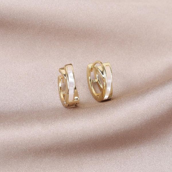 hoop & huggie korea design fashion jewelry simple gold small round shell earrings elegant urban women's daily work accessories, Golden;silver
hoop & huggie korea design fashion jewelry simple gold small round shell earrings elegant urban women's daily work accessories, Golden;silver