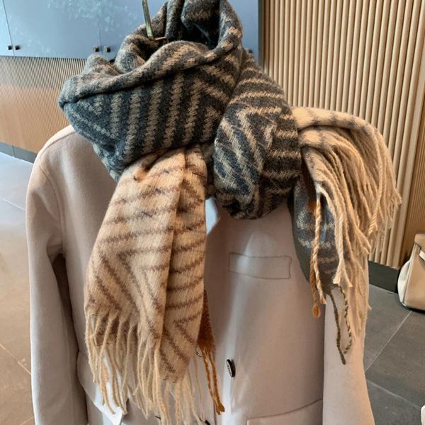 scarves winter scarf woman warm women's shawl wrap color matching striped female artificial cashmere thick women luxury, Blue;gray
scarves winter scarf woman warm women's shawl wrap color matching striped female artificial cashmere thick women luxury, Blue;gray