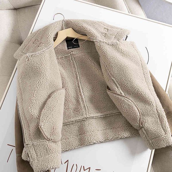 Women's Jackets Winter Women Thick Warm Vintage Suede Lamb Biker Jacket Coat Chic Sashes Casual Loose Faux Leather Outwear Tops Female HZON, Black;brown
Women's Jackets Winter Women Thick Warm Vintage Suede Lamb Biker Jacket Coat Chic Sashes Casual Loose Faux Leather Outwear Tops Female HZON, Black;brown