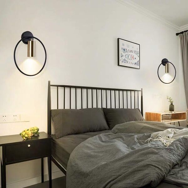 wall lamp gold / black simple modern creative round bedroom living room stairs aisle bedside
wall lamp gold / black simple modern creative round bedroom living room stairs aisle bedside
