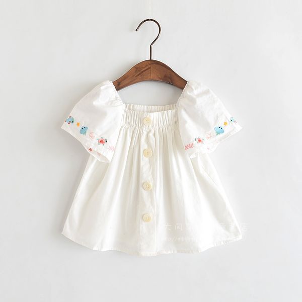 childrens dress summer new flower embroidered girl shoulder short-sleeved little girls clothing, Red;yellow
childrens dress summer new flower embroidered girl shoulder short-sleeved little girls clothing, Red;yellow