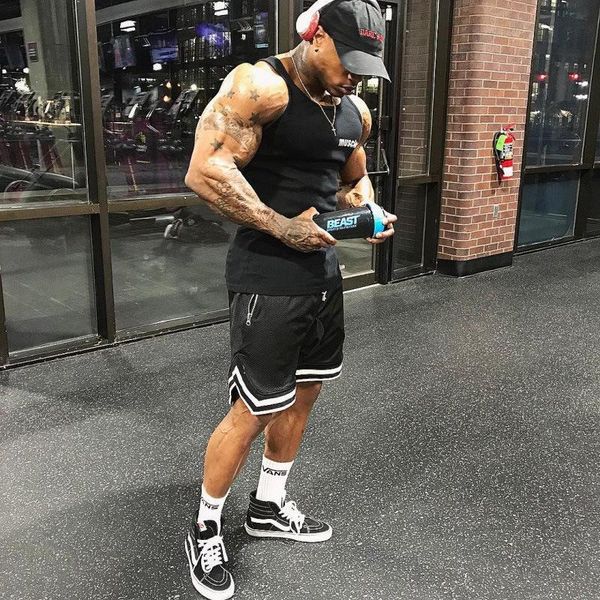 men's shorts gym custom logo casual summer running fitness fast-drying trend short pants loose basketball training, White;black
men's shorts gym custom logo casual summer running fitness fast-drying trend short pants loose basketball training, White;black