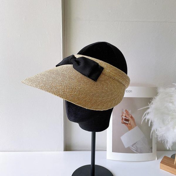 wide brim hats fine straw black bowknot natural empty for women female summer cycling fishing sunscreen visor, Blue;gray
wide brim hats fine straw black bowknot natural empty for women female summer cycling fishing sunscreen visor, Blue;gray