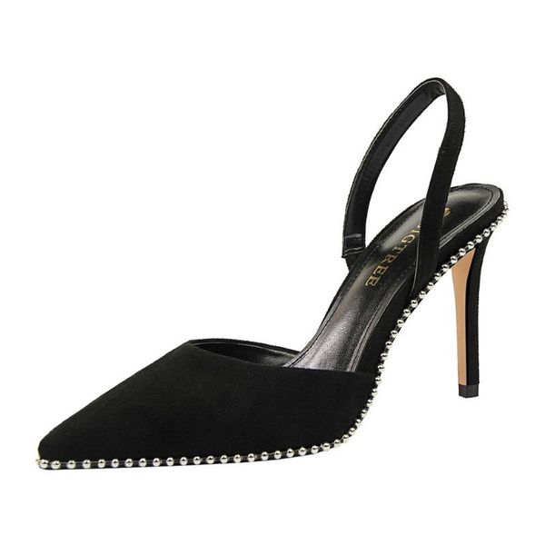 sandals fashion high-heeled velvet face shallow mouth hollow back strap rivet pointed toe women's, Black
sandals fashion high-heeled velvet face shallow mouth hollow back strap rivet pointed toe women's, Black