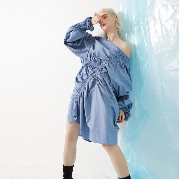 casual dresses johnature high street irregular summer dress 2021 asymmetric pleated lantern sleeve slash neck off the shoulder women, Black;gray
casual dresses johnature high street irregular summer dress 2021 asymmetric pleated lantern sleeve slash neck off the shoulder women, Black;gray
